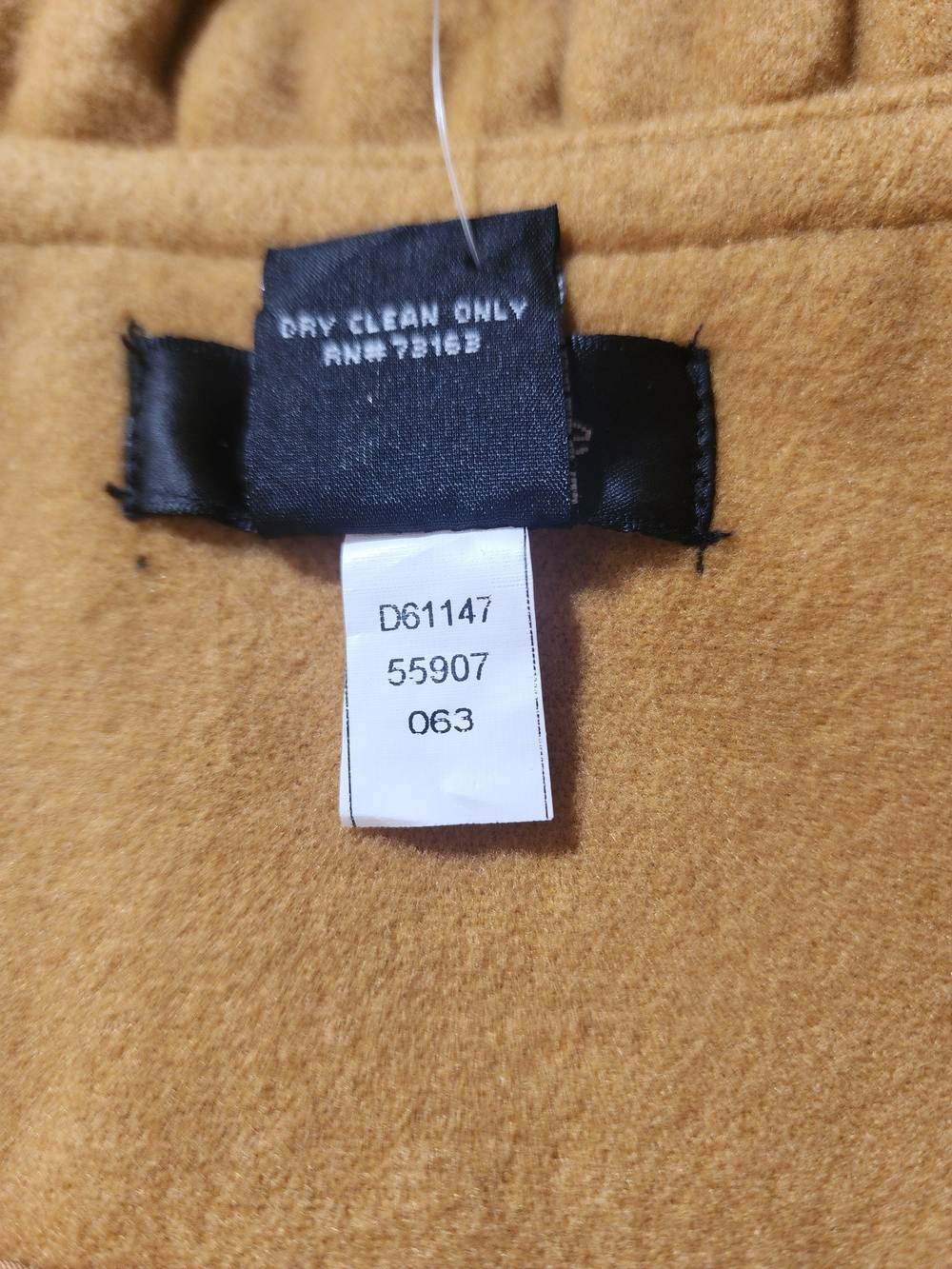 Womens Ruffled Front Jacket - Mustard - Picture 10 of 10